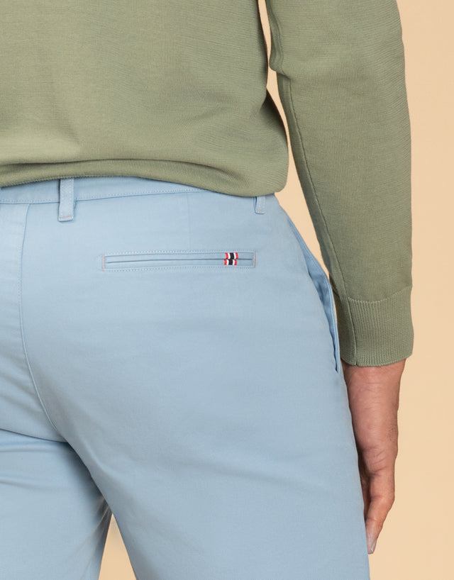 Sumner Powder Blue Textured Shorts