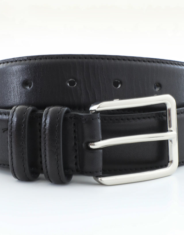 Leeds Black Leather Belt