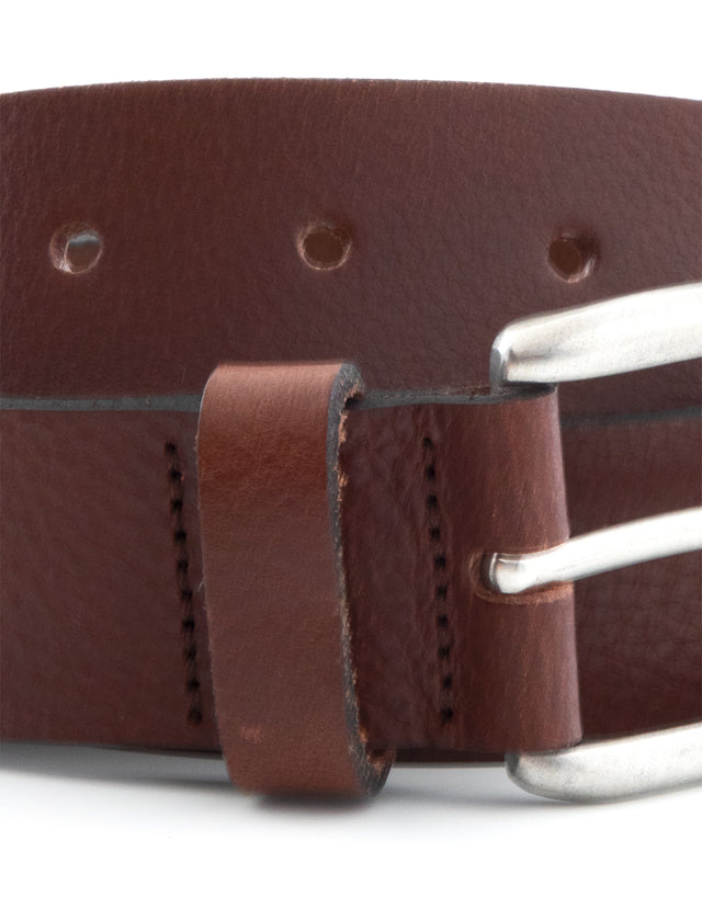 Woolston Brown Tumbled Leather Belt
