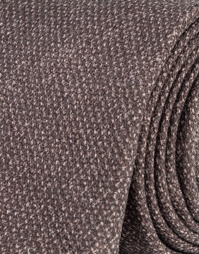 Espresso Brown Textured Print Silk Tie