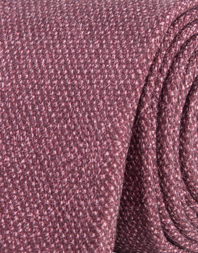 Wine Textured Print Silk Tie