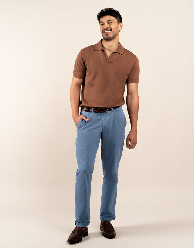 Tyler Blue Textured Chinos