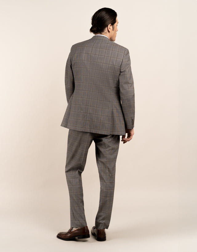 Cooper Grey and Brown Check Suit