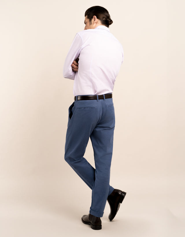 Tyler Blue Textured Chinos