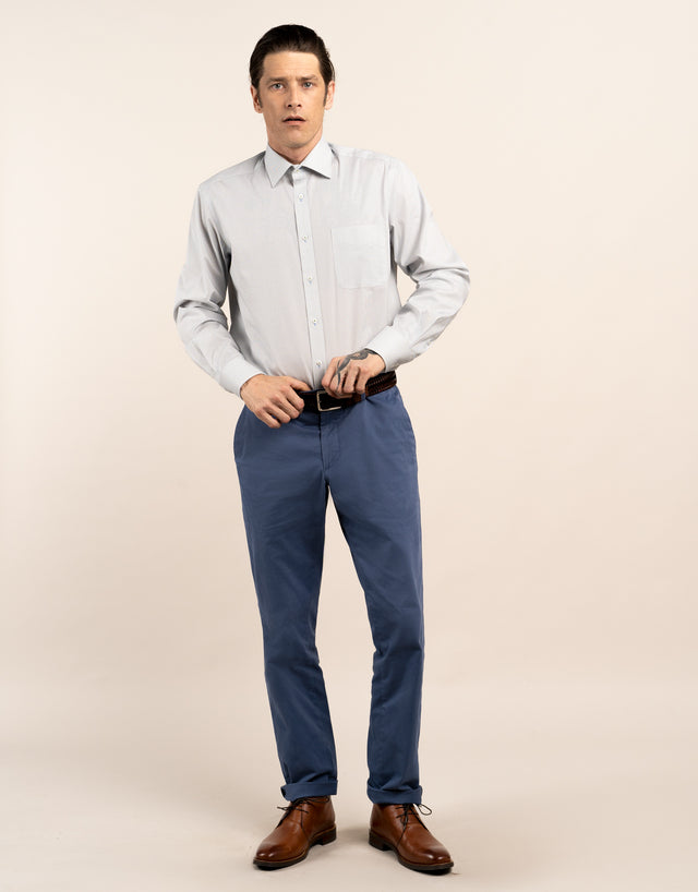 Tyler Blue Textured Chinos