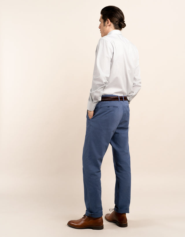 Tyler Blue Textured Chinos