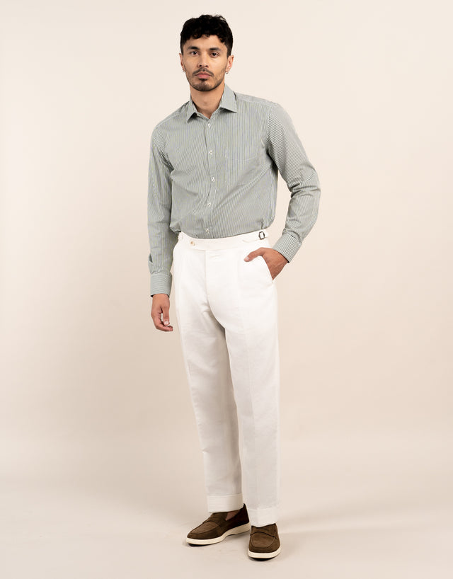 Evans White Linen Blend Trouser