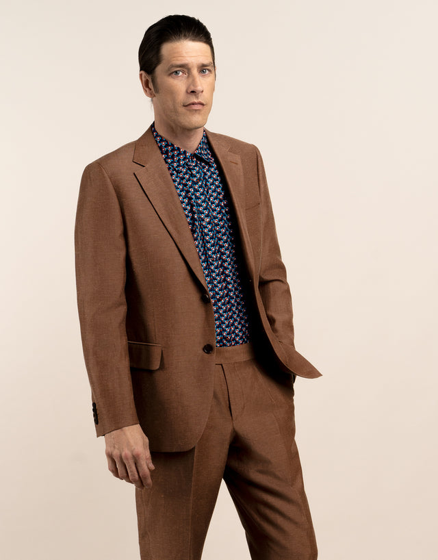 Hawker Tobacco Linen Blend Blazer