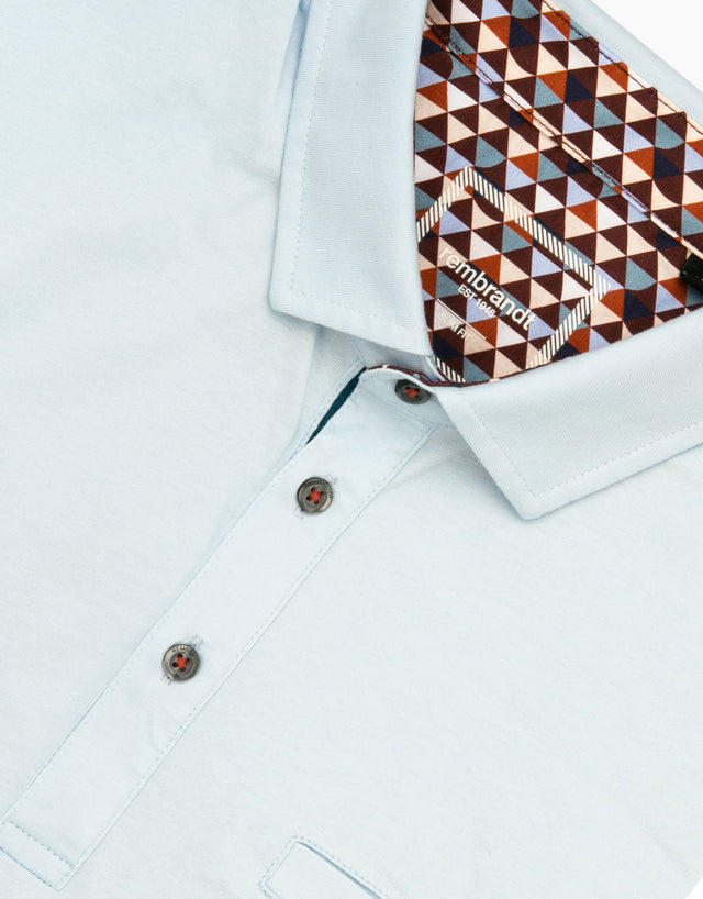 Portofino Light Blue Short Sleeve Polo Shirt