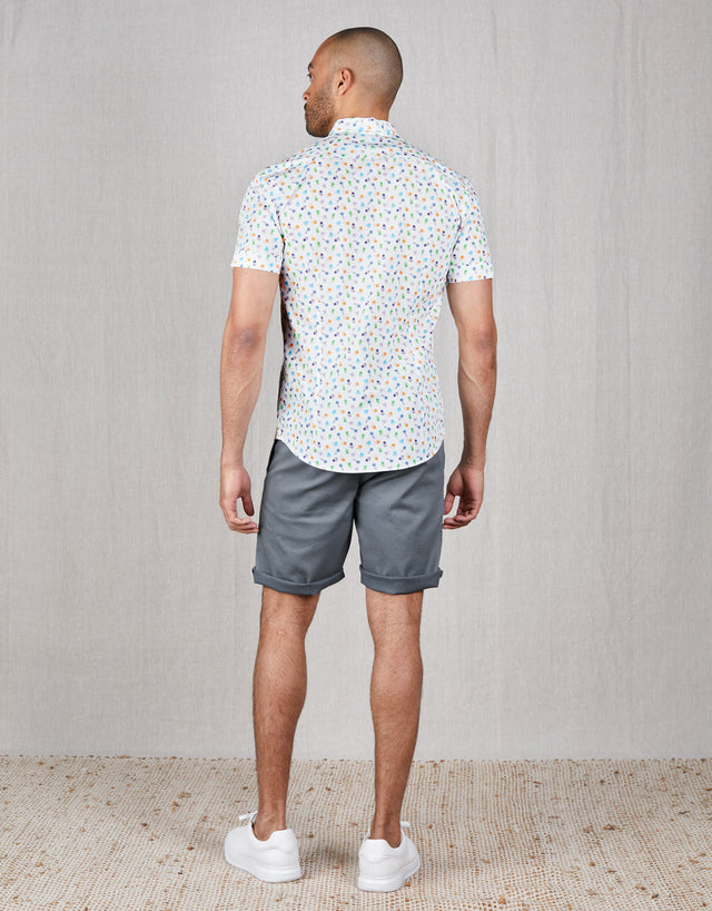 Island Light Blue Drawstring Shorts