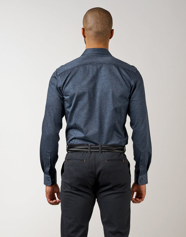 London Navy Dot Knitted Shirt