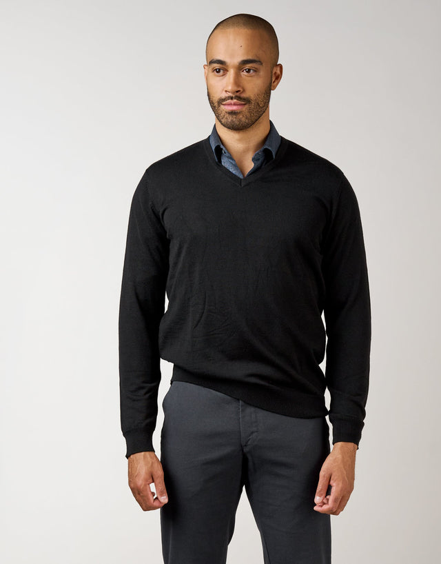 Fairlie Black V-Neck Jersey