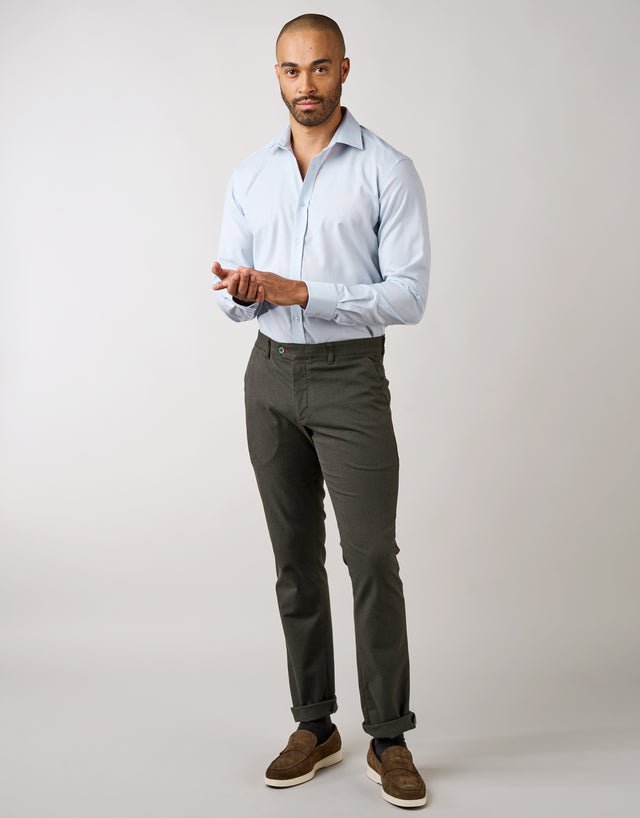 London Light Blue Merino Shirt