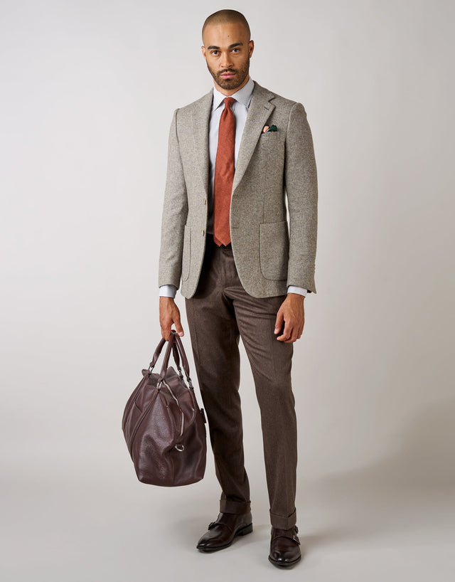 Batten Light Brown Micro-design Blazer