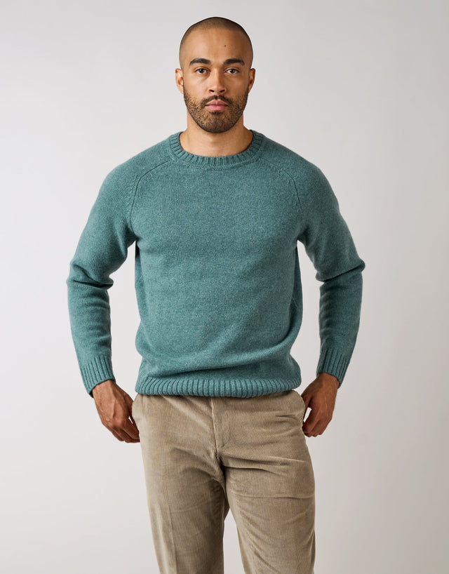 Kaiapoi Seafoam Green Shetland Sweater