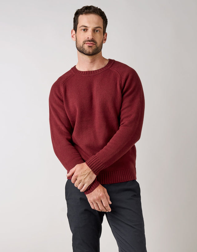 Kaiapoi Burgundy Shetland Sweater