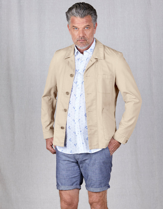 Cunningham Beige Overshirt Jacket