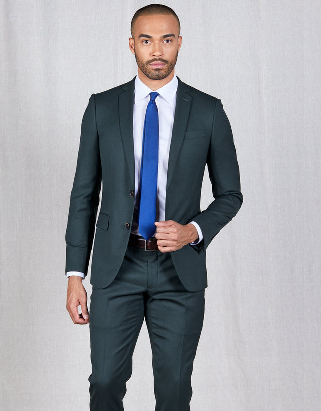 Fresh Dark Green Two Piece Suit