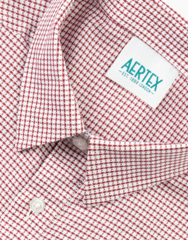 Aertex Taunton Wine Short Sleeve Polo Shirt