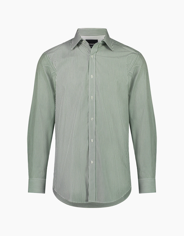 London Green & White Stripe Shirt