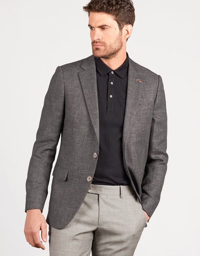 Hawker Black & White Textured Blazer