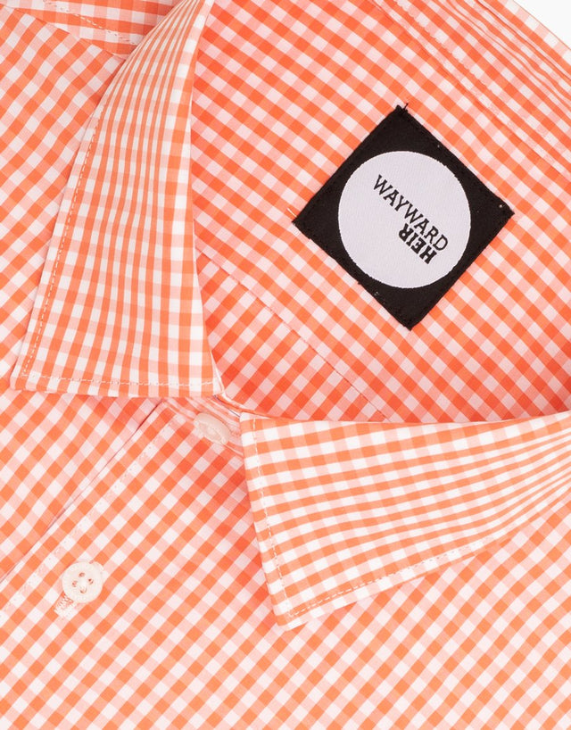 Brooklyn Orange Gingham Shirt