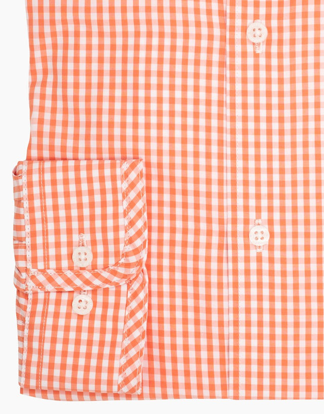 Brooklyn Orange Gingham Shirt