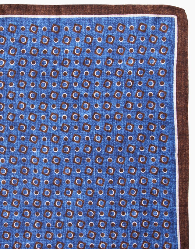 Blue Dot Pocket Square