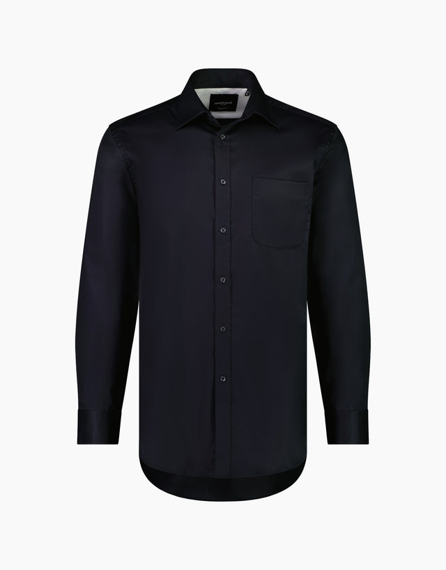 Sinatra Black Twill Business Shirt